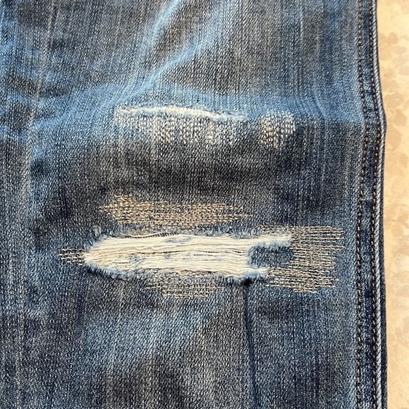 White House Black Market Distressed Embellished Girlfriend Jeans 0 - Picture 7 of 10